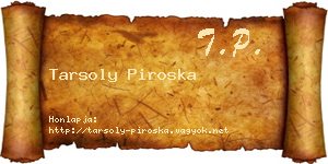 Tarsoly Piroska névjegykártya